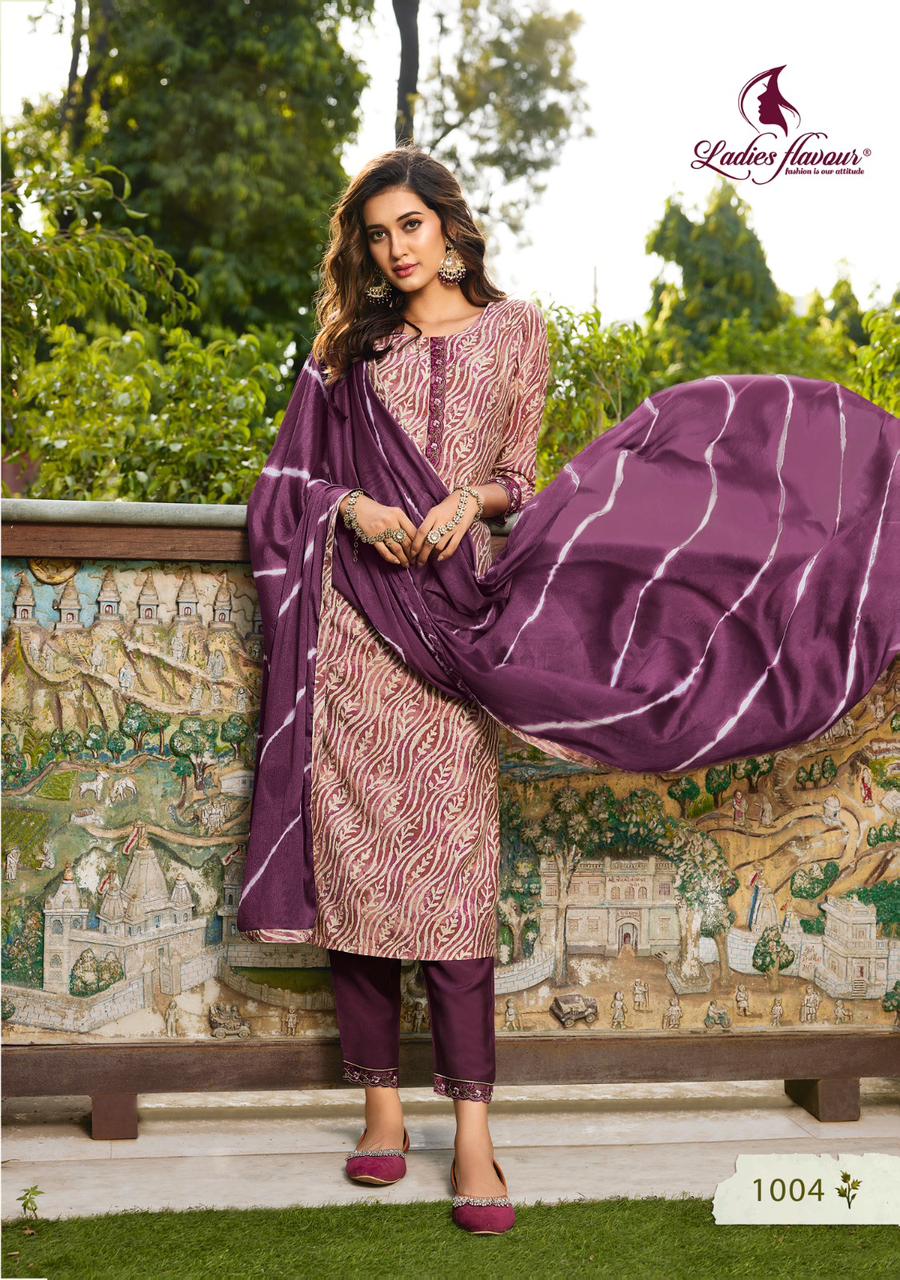 Ladies Flavour Muskan Model Chanderi Readymade Suits
